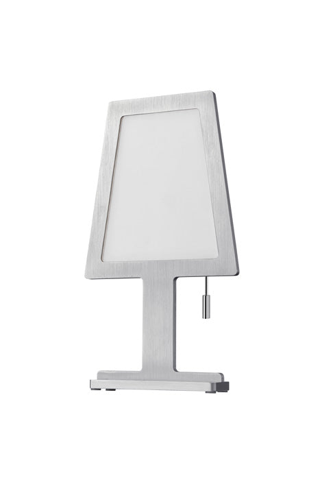 Stilisierte flache LED Tischlampe Steve Touchdimmer Alu