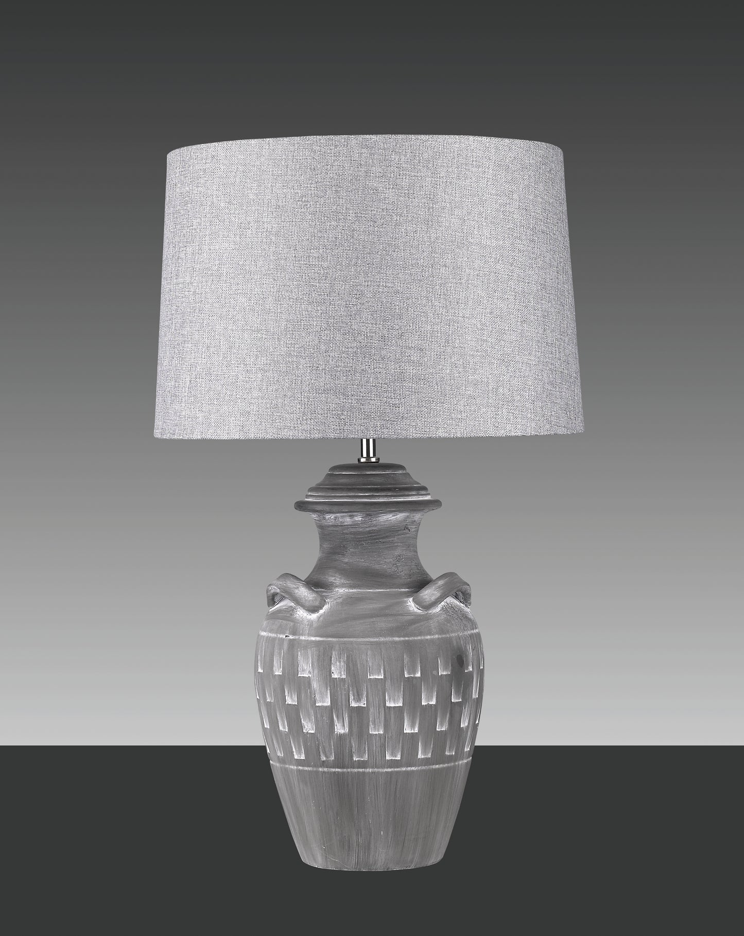 Hockerleuchte MANICA GRIGGIO Beton-Keramik grau Tischlampe