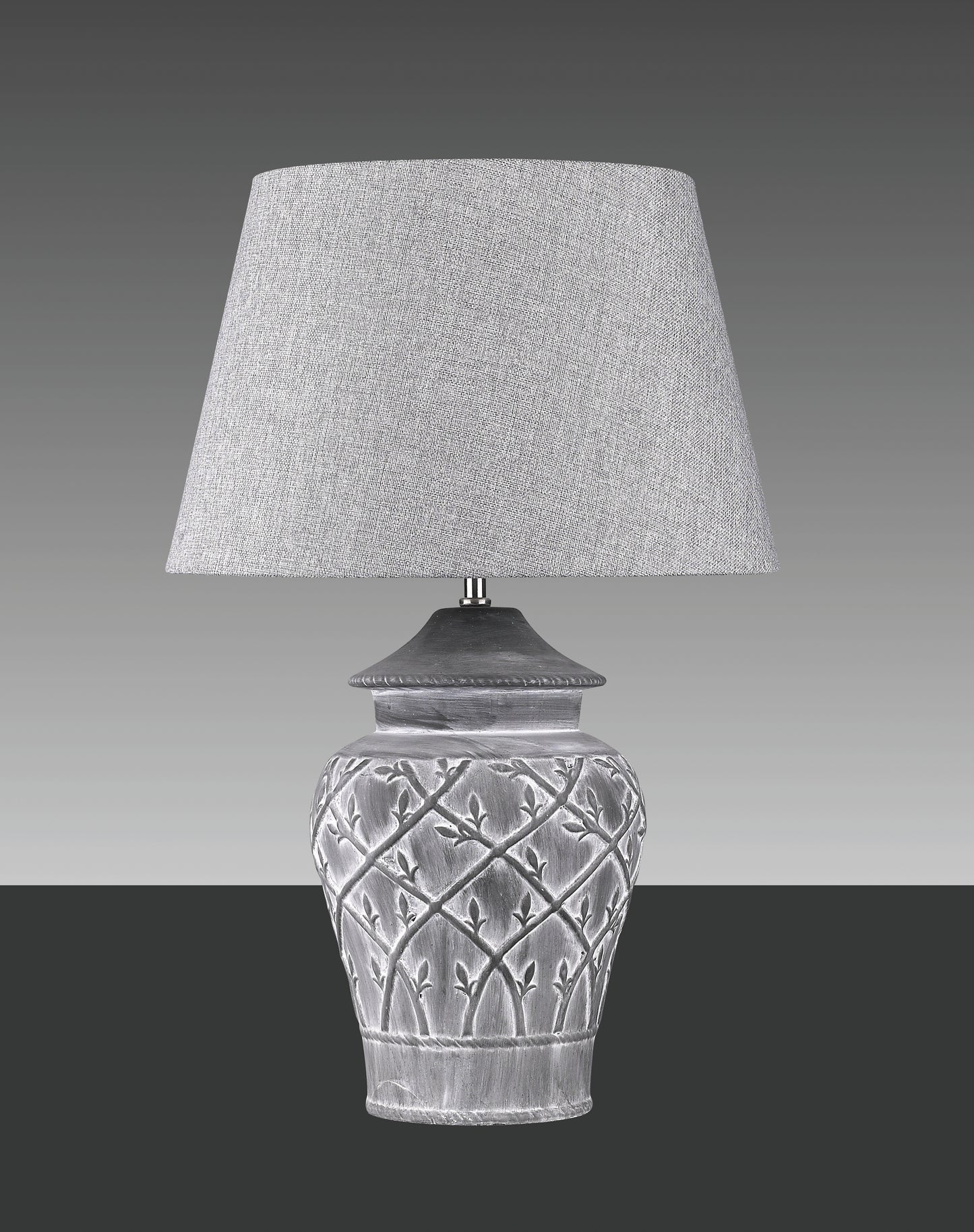Hockerleuchte FIORE Griggio Beton-Keramik grau Tischlampe