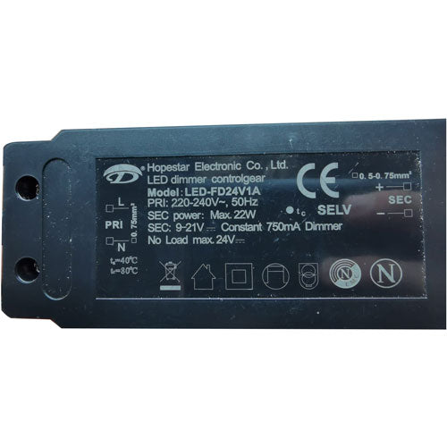 LED Dimmer LED-FD24V1A dimmbar Kabelzwischendimmer max. 22W