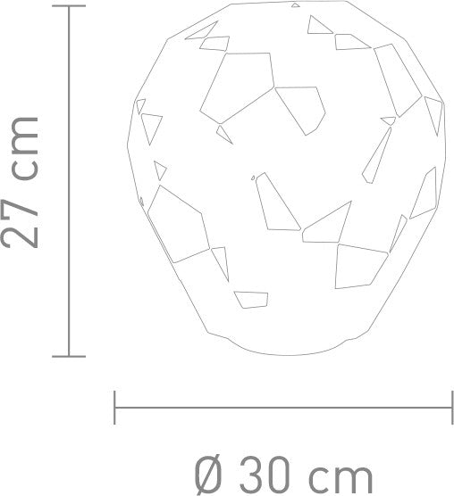 Geometrische LED Tischleute Belly dimmbar weiß