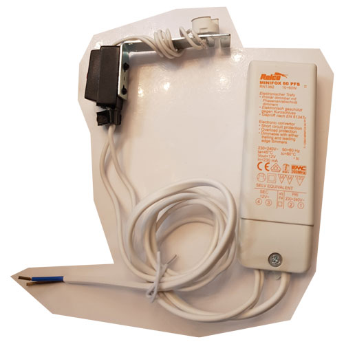 Elektroniktrafo 10-60W Halogen primär dimmbar 12V