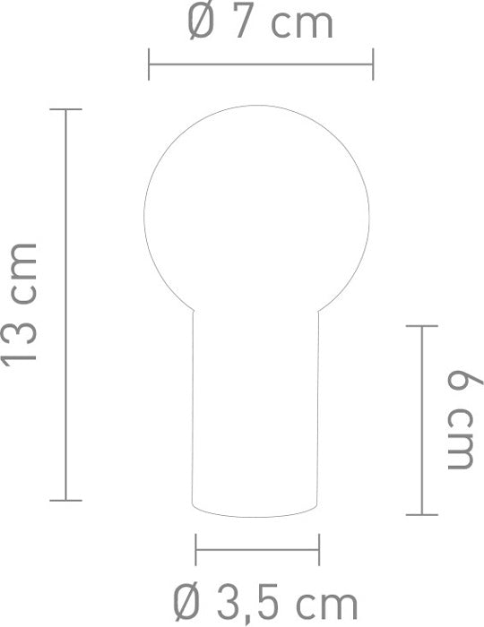 Beleuchteter Glas-Globus 13cm LED Contro World Chrom