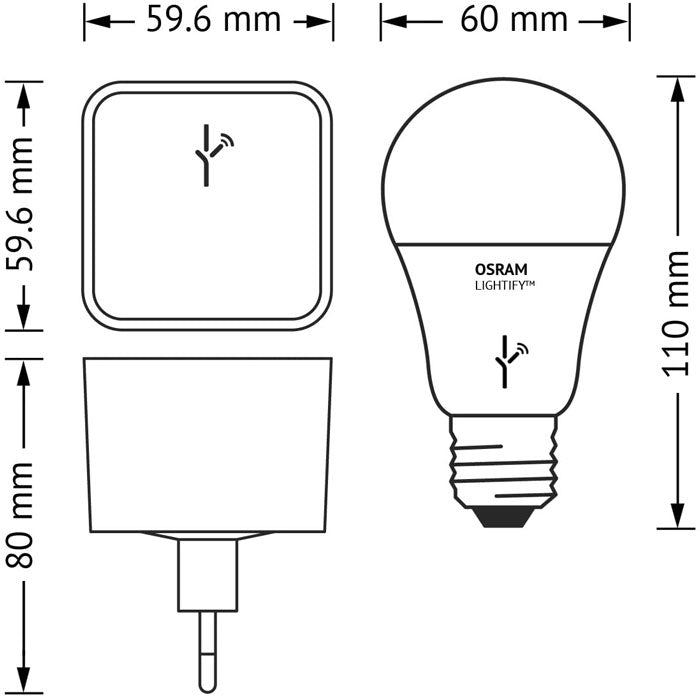 Osram Lightify Starter Kit Gateway + CLA60 RGBW E27