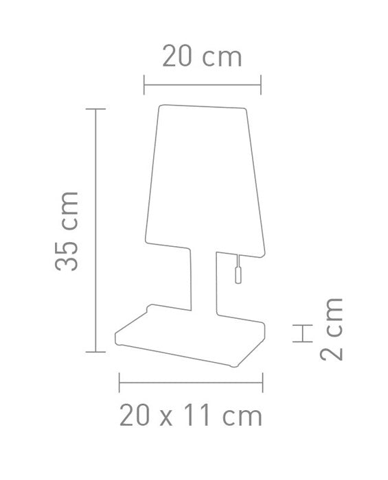 LED Tischlampe mit Handy-Ladefunktion Steve Phone schwarz eckig