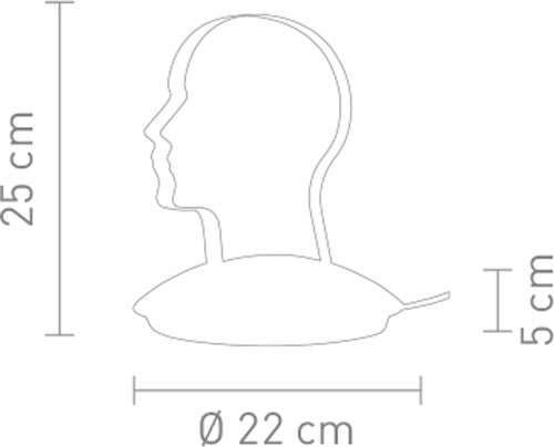 Sompex Head Design LED Tischlamp Acrylglas RGB mit Fernbedienung