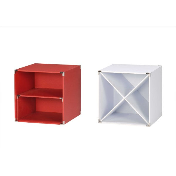 4 Stück Checkersbox Sompex 4081 Boxen Checkers, 4-er Set 30x30x30 cm, schwarz