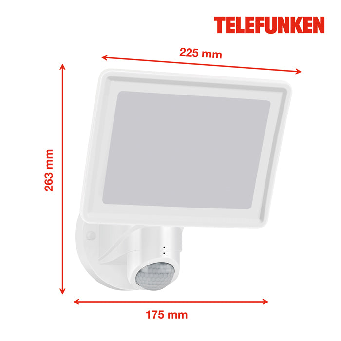 LED-Fluter für Außen weiß mit Bewegungssensor 2000 Lumen IP44