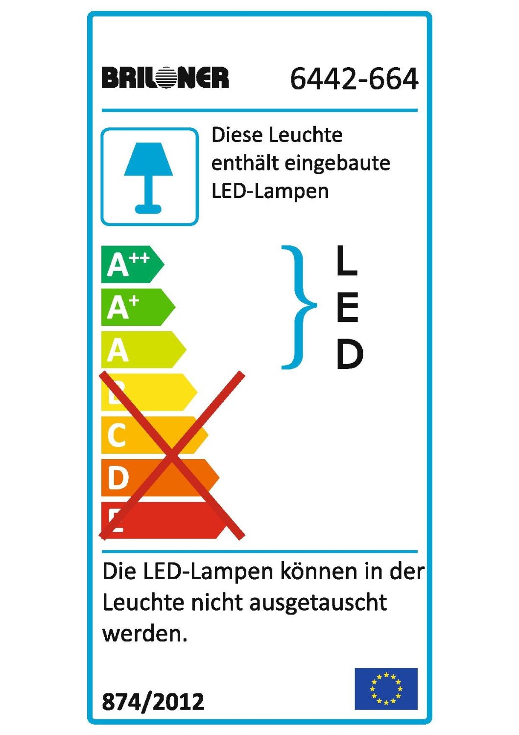 6,5W LED Unterbauleuchte Küchenunterbauleuchte Briloner 2538-014 Made in Germany