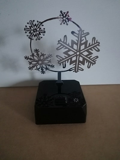 LED Tischlampe mit Schattenspiel Shadow Motiv Schneeflocke