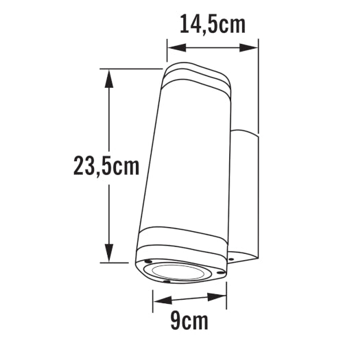 Außen-Wandleuchte Modena Up & Down Light weiß IP44