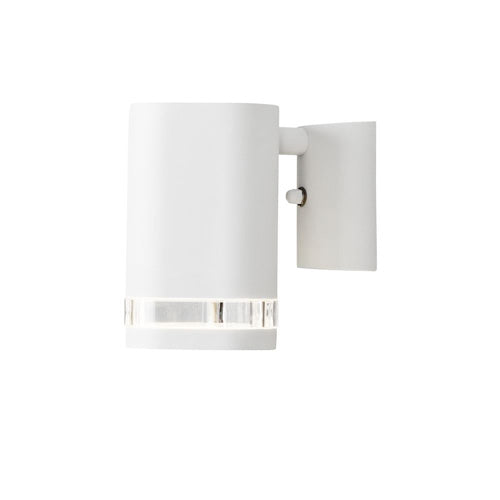Außen-Wandstrahler Modena weiß Alu Glas IP44