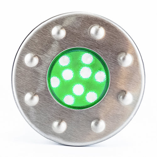 Bodeneinbauleuchte LED grün IP66 Aviano – Einbaustrahler IP66, dimmbar, 55mm