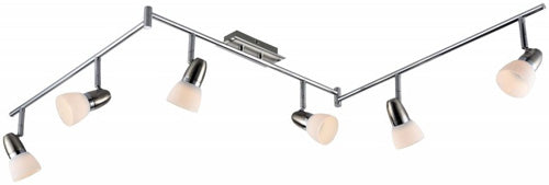 Armatur Deckenlampe 6 flammig Stangensystem Chrom 1,8m