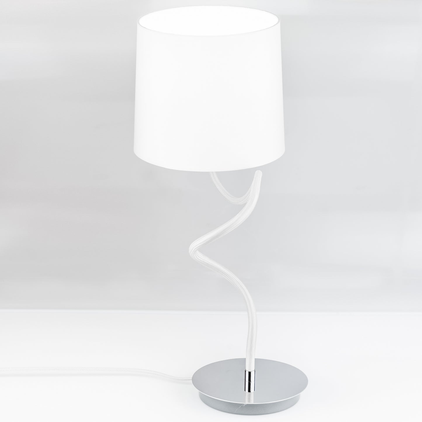 Tischleuchte CRAZY Weiß – Tischlampe / Nachttischlampe / Hockerlampe – Stehleuchte dimmbar, E27
