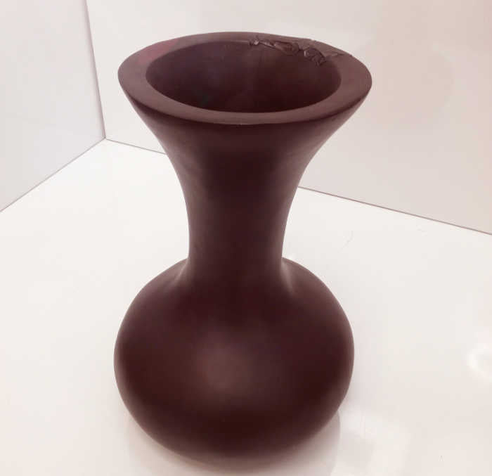 Große Blumenvase, Keramik, Braun , 32cm