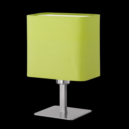 Kleine Tischlampe Sam mit grünen Stoffschirm