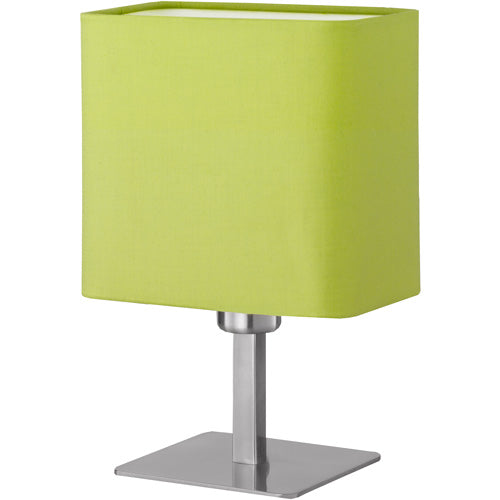 Kleine Tischlampe Sam mit grünen Stoffschirm