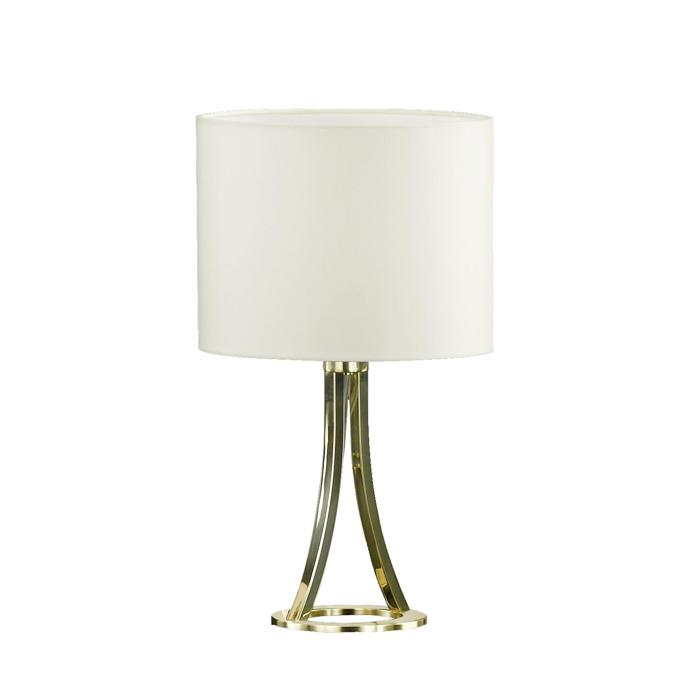 Tischleuchte Mira in Messing gold mit Schirm creme 33 cm Tischlampe