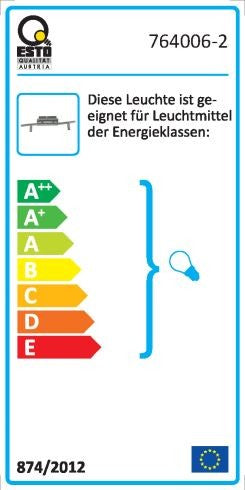Armatur Deckenlampe 2 flammig 31cm Chrom eckig