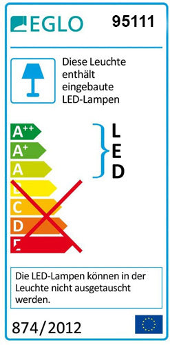 Große LED Außenwandleuchte Pasaia weiß 9W IP44