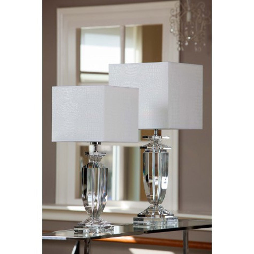 Lampenfuß Vattern für Tischlampe Kristallglas eckig 41cm E27