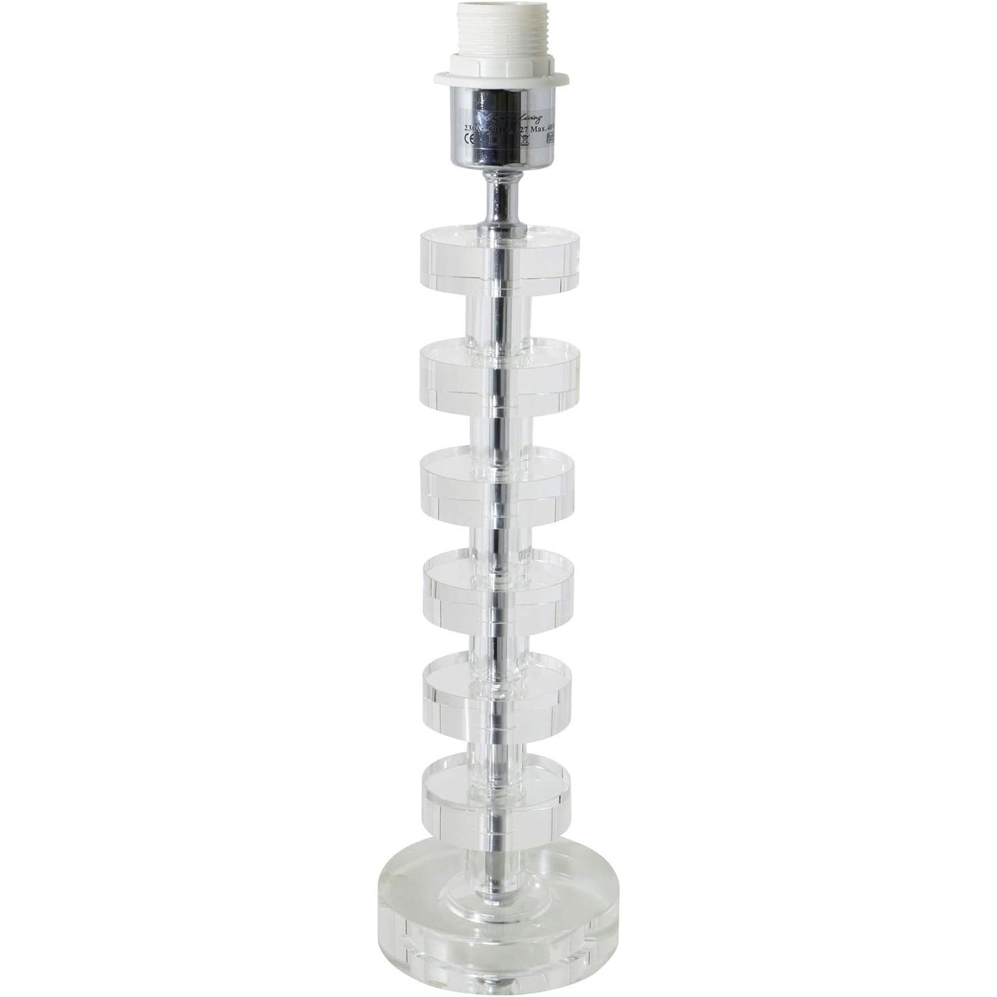Lampenfuß Kerevan für Tischlampe Kristallglas rund 42cm E27 Tischlampe