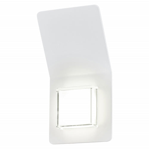 LED Außenwandleuchte Pias weiß modern Glas IP44