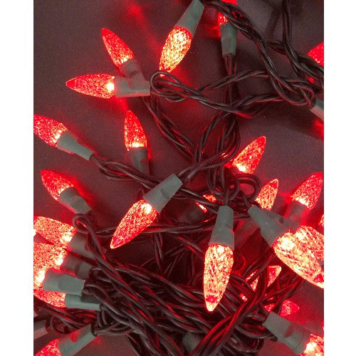 Motiv Lichterkette LED 50er Mini Tannenzapfen rot 5m, innen