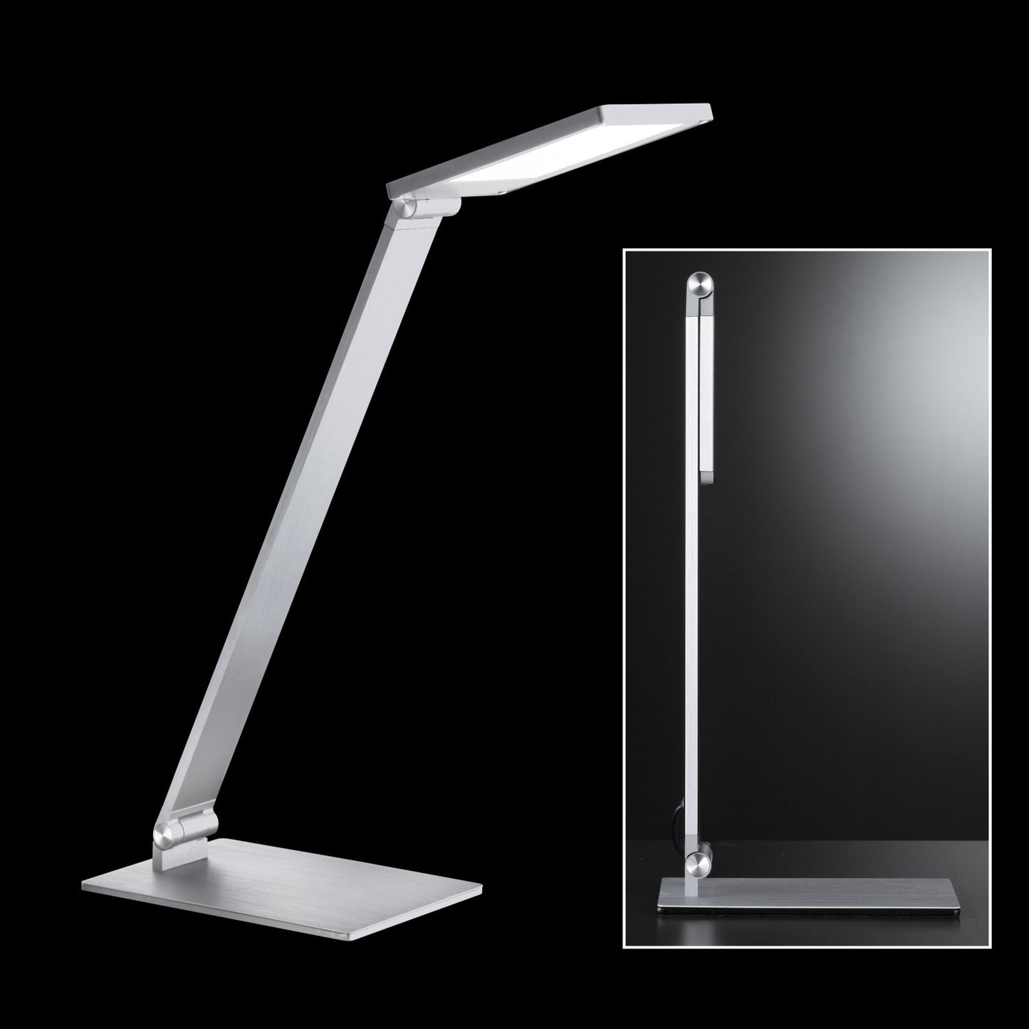 Verstellbare LED Schreibtischlampe Alu mit Touch Dimmer Geri