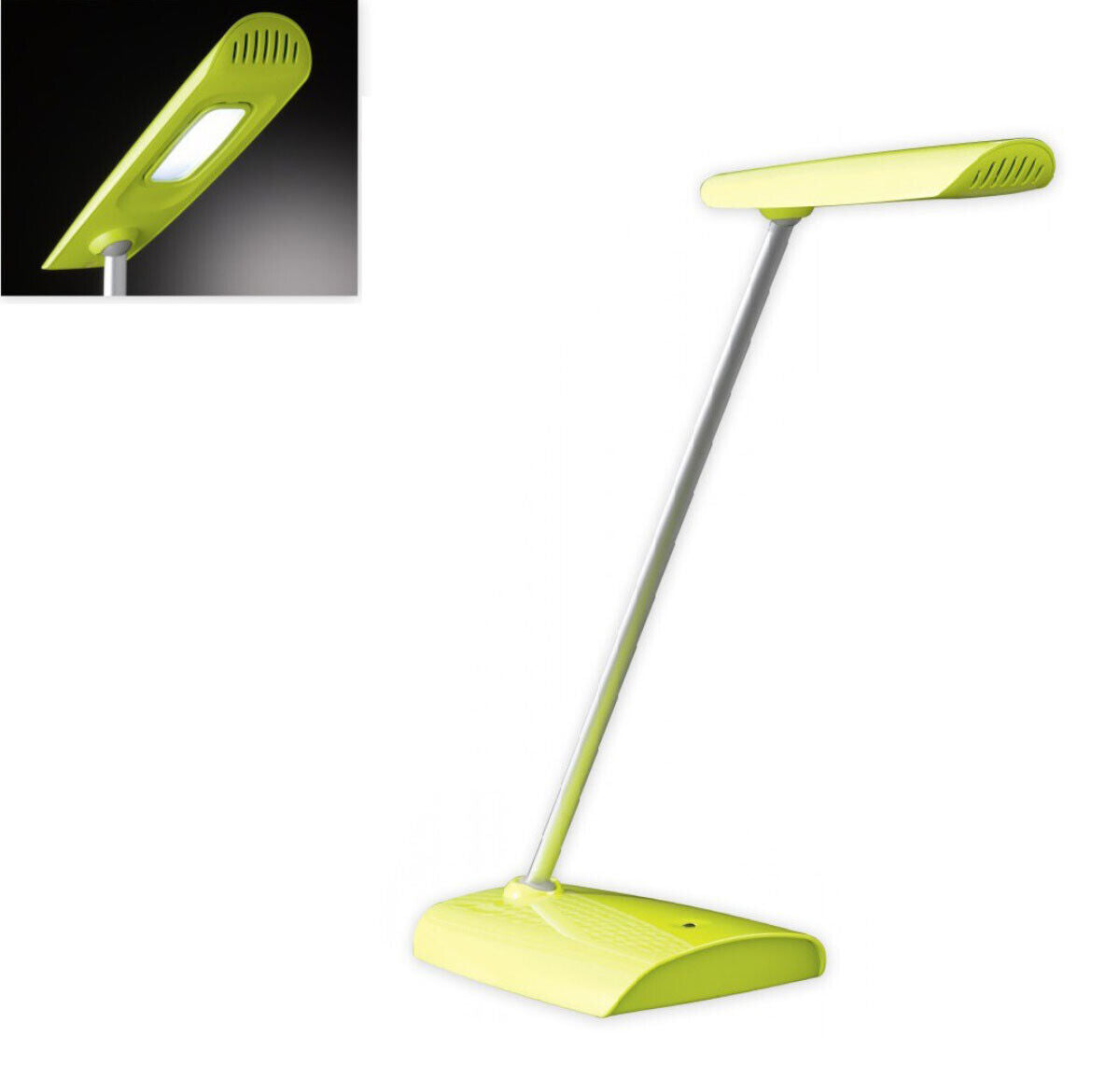 Grüne LED Schreibtischlampe Bocca per Touch dimmbar Tischlampe