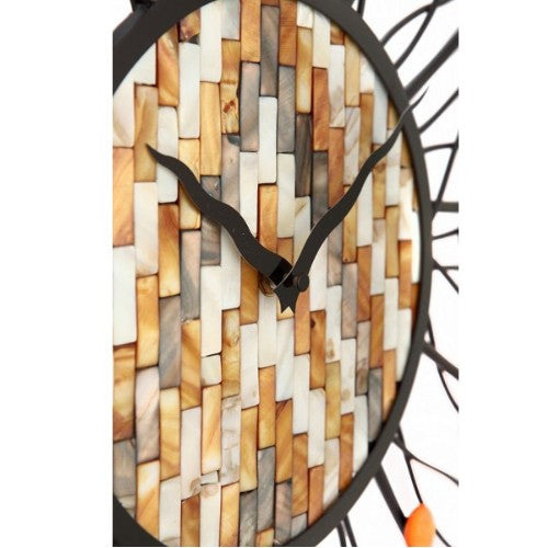 Design Wanduhr XXL mit Perlmutt Scheiben ؘ72cm 30127