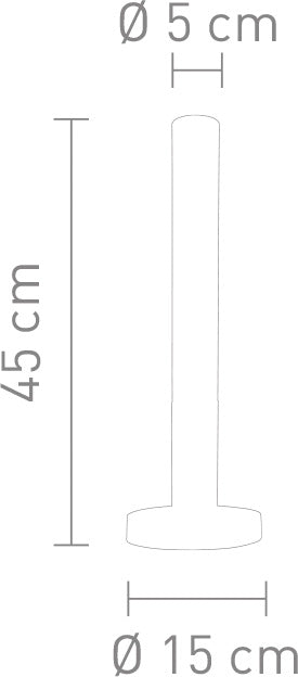 LED Stab-Tischleuchte Pole dimmbar Chrom 45cm