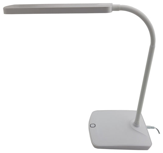 LED Schreibtischlampe Touch dimmbar silber weiß mit USB Anschluss