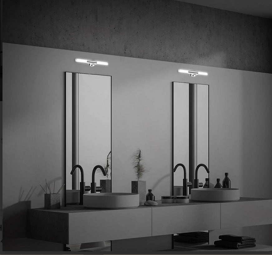Spiegelleuchte mit Schalter 33cm Chrom 2x E14
