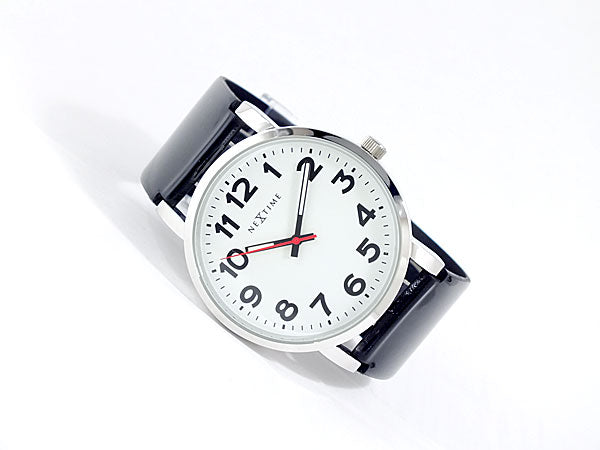 10x Armbanduhr Herren schwarz weiß Retro Station Nextime