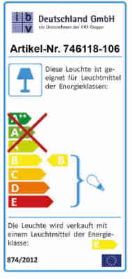 Feuchtraumleuchte 18W IP65 Wannenleuchte 746118-106