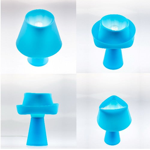 Deko Tischleuchte Numen in Blau aus Silikon