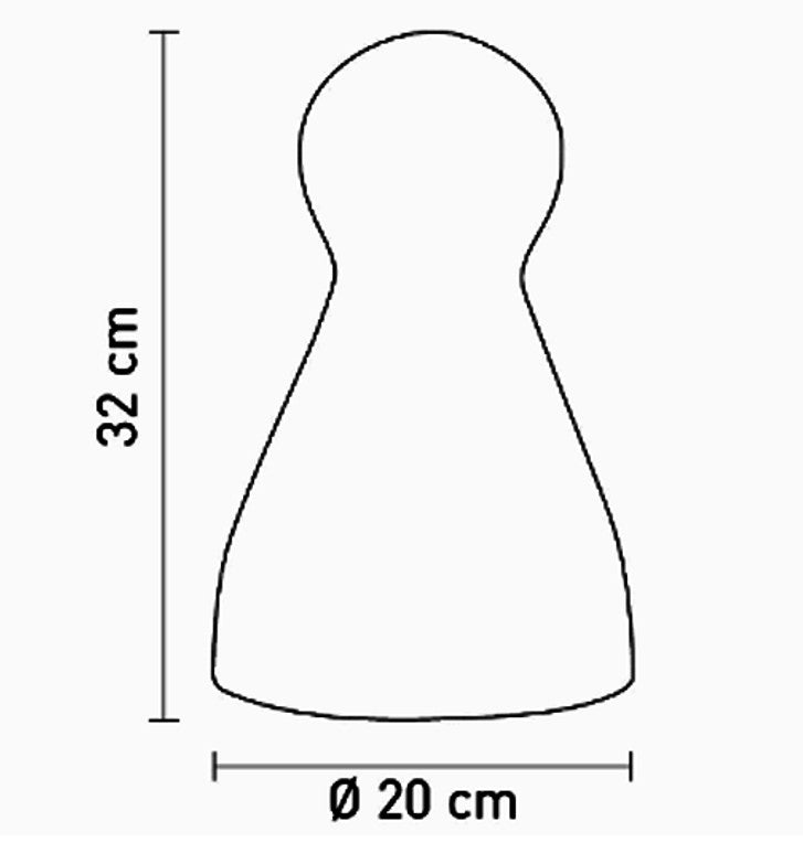 Tischleuchte TOY Glas Rot H:32cm