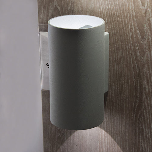 Wandstrahler aussen up down grau rund IP54