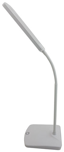 LED Schreibtischlampe Touch dimmbar silber weiß mit USB Anschluss