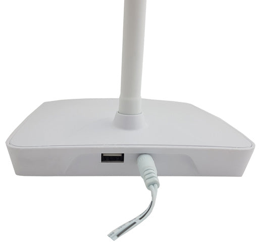 LED Schreibtischlampe Touch dimmbar silber weiß mit USB Anschluss