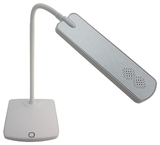 LED Schreibtischlampe Touch dimmbar silber weiß mit USB Anschluss