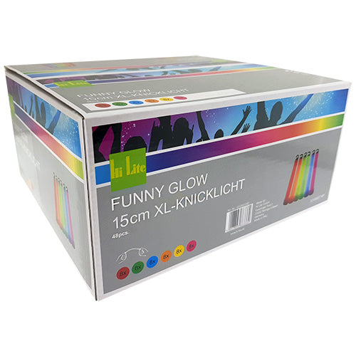Großpackung XL Knicklichter 48 Stück 15 cm bunt alle Farben