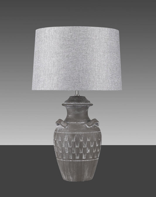 Hockerleuchte MANICA MARRONE Beton-Keramik braun Tischlampe