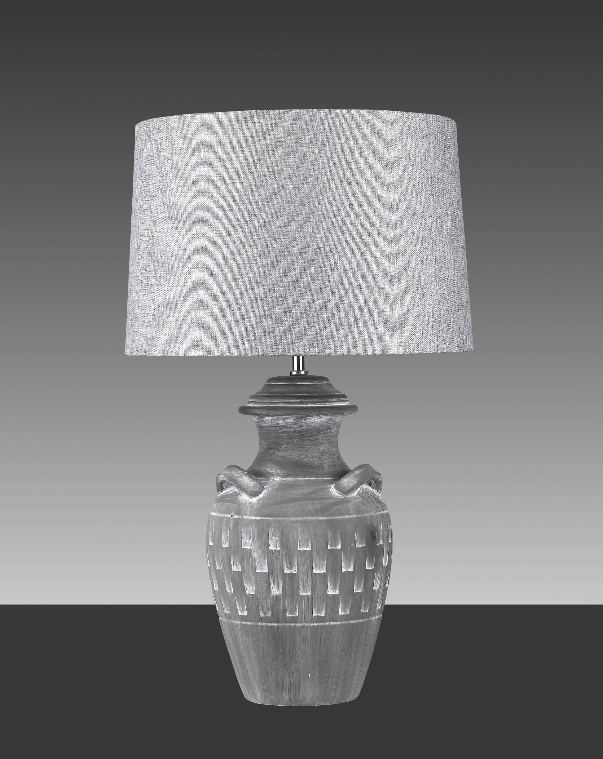 Hockerleuchte MANICA GRIGGIO Beton-Keramik grau Tischlampe