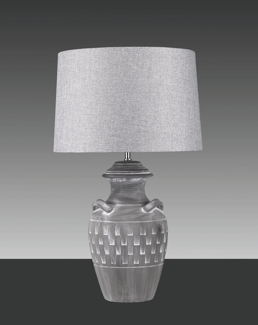 Hockerleuchte MANICA GRIGGIO Beton-Keramik grau Tischlampe