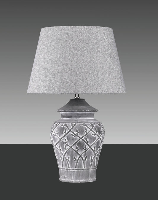 Hockerleuchte FIORE Griggio Beton-Keramik grau Tischlampe