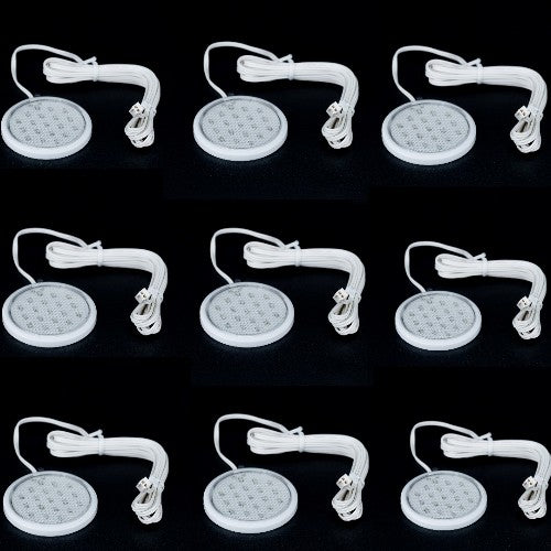 9er Set 9x1W LED Unterbauleuchte Flach Anbauleuchte
