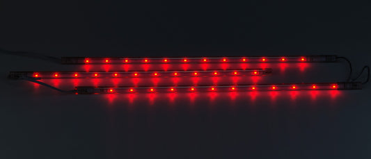 LED-Lichtleisten Casaya  Rot LED-Sticks 3er Set mit Netzteil Unterbauleiste 3x30cm